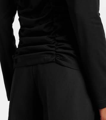 Top in cotone con volant | Noir Kei Ninomiya