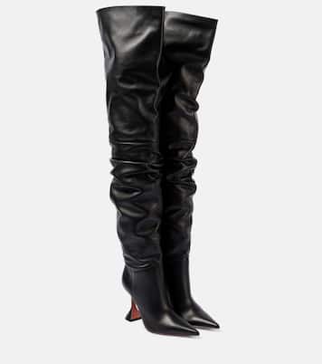 Overknee-Stiefel Olivia 95 aus Leder | Amina Muaddi