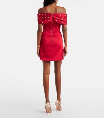 Verziertes Minikleid Carmella aus Satin | Rebecca Vallance