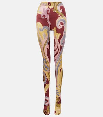 x Etro Satin de Luxe paisley tights | Wolford