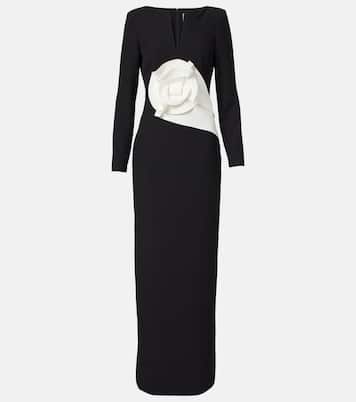 Abito lungo con applicazione floreale | Roland Mouret