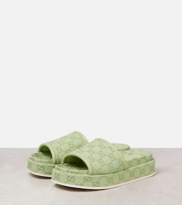 GG Canvas platform slides | Gucci