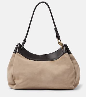 Borsa a spalla Parachute Knot Maxi in suede | Bottega Veneta