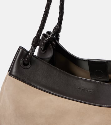 Borsa a spalla Parachute Knot Maxi in suede | Bottega Veneta