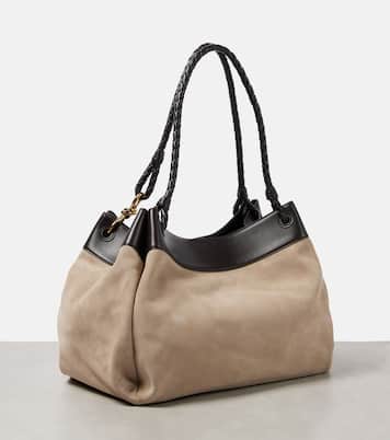 Borsa a spalla Parachute Knot Maxi in suede | Bottega Veneta