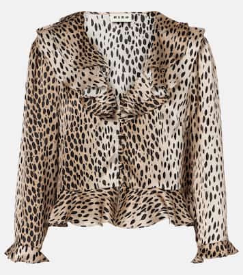 Blusa Atlas in seta con stampa | Rixo