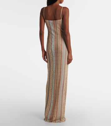 Vestido largo de lamé a rayas | Missoni
