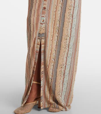 Vestido largo de lamé a rayas | Missoni