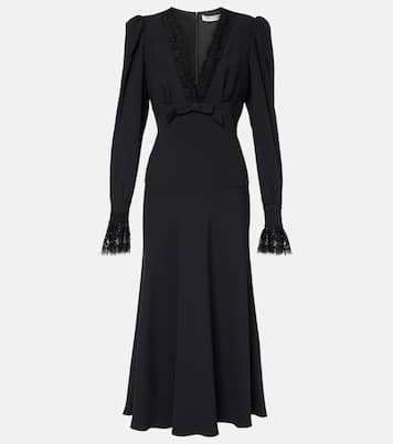 Vestido midi Envers de satén con encaje | Alessandra Rich