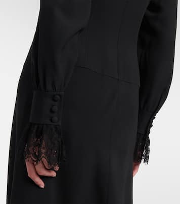 Vestido midi Envers de satén con encaje | Alessandra Rich