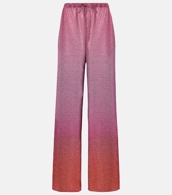 Pantaloni a gamba larga Lumière in lamé | Oséree