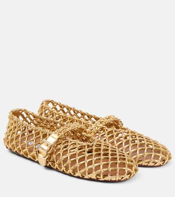 Ballerine in pelle a rete | Alaïa