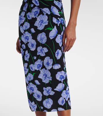 Abito midi con stampa floreale | Carolina Herrera