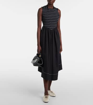 Abito midi in misto cotone | Ganni