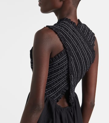 Abito midi in misto cotone | Ganni