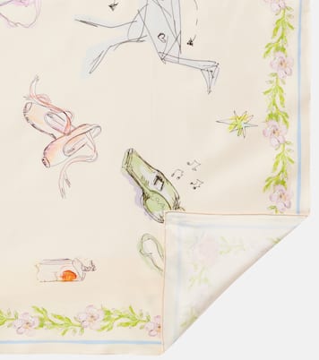 Foulard Court in seta con stampa | Alémais