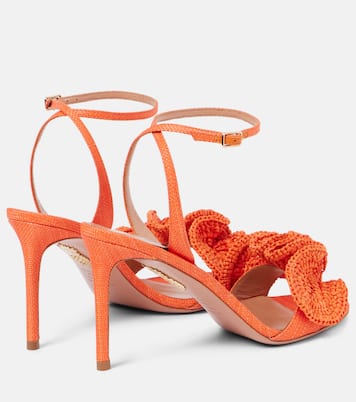Noches Tropicales 85 raffia sandals | Aquazzura