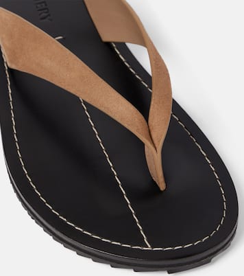 Flora suede thong sandals | A.Emery