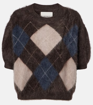 Juniper argyle knitted cashmere top | Lisa Yang