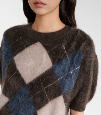 Juniper argyle knitted cashmere top | Lisa Yang