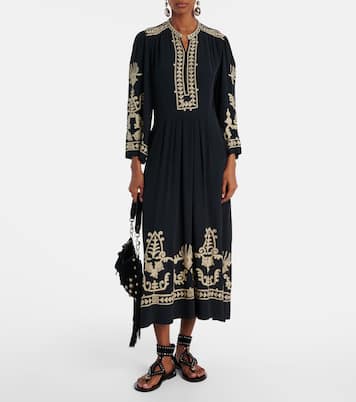 Feliana embroidered crêpe maxi dress | Marant Etoile