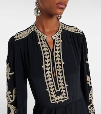 Feliana embroidered crêpe maxi dress | Marant Etoile