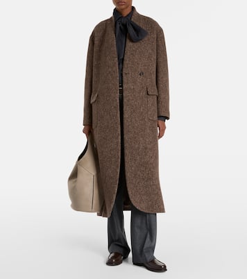 Belted wool and cashmere overcoat | Brunello Cucinelli