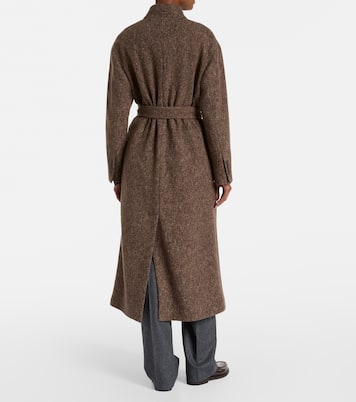 Belted wool and cashmere overcoat | Brunello Cucinelli
