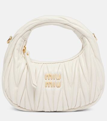 Wander Mini matelassé leather shoulder bag | Miu Miu