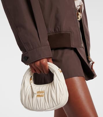 Wander Mini matelassé leather shoulder bag | Miu Miu