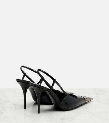 Jeanne 90皮革露跟高跟鞋 | Saint Laurent