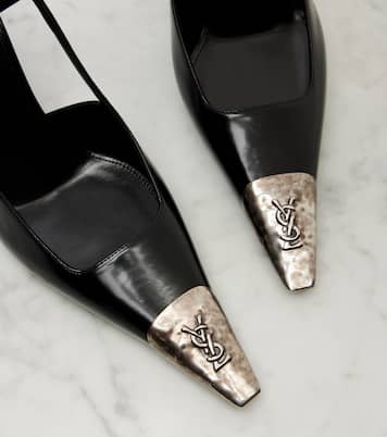 Jeanne 90皮革露跟高跟鞋 | Saint Laurent