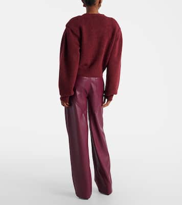 Floral-appliqué wool-blend cardigan  | Rotate