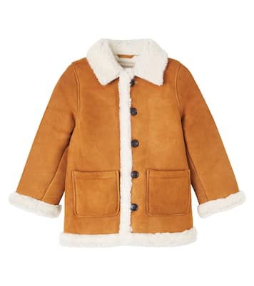 Bonne shearling-trimmed leather coat | Konges Sløjd