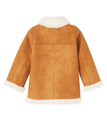 Bonne shearling-trimmed leather coat | Konges Sløjd