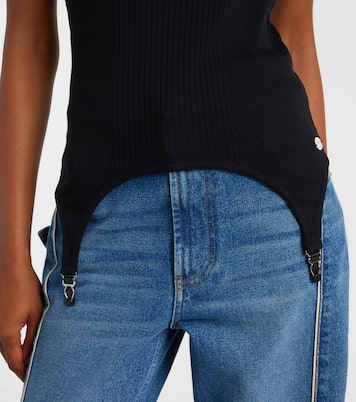 Ribbed-knit cotton jersey tank top | Jean Paul Gaultier