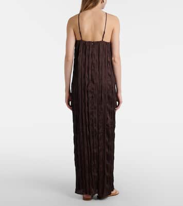 Akari plissé halterneck maxi dress | Staud