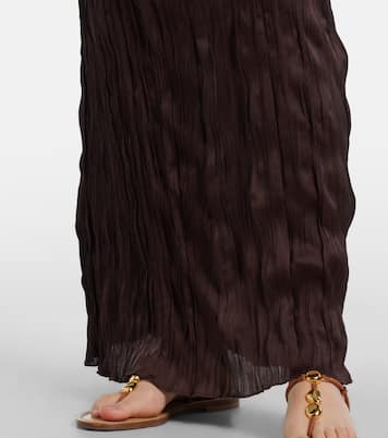 Akari plissé halterneck maxi dress | Staud