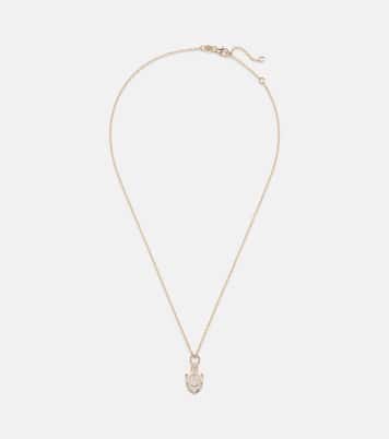 Protection Fine Belcher 18kt gold necklace with diamonds | FoundRae