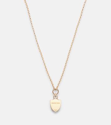 Protection Fine Belcher 18kt gold necklace with diamonds | FoundRae