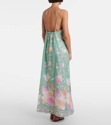 Floral cotton and linen maxi dress | Juliet Dunn