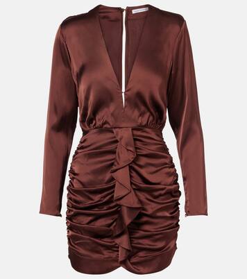 Ruffled satin minidress | Poupette St Barth