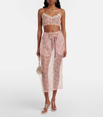 Floral lace-trimmed bra top | Simone Rocha