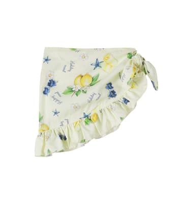 Printed cotton beach cover-up | Monnalisa