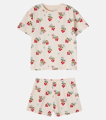 Set Lin aus T-Shirt und Shorts aus Baumwoll-Jersey | Konges Sløjd