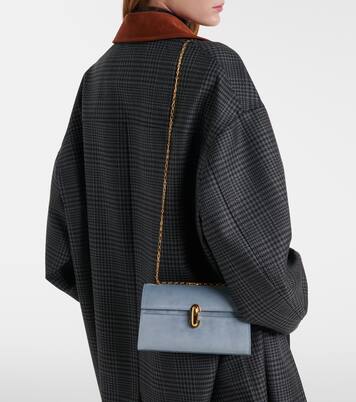 Symmetry Chain Mini suede crossbody bag | Savette