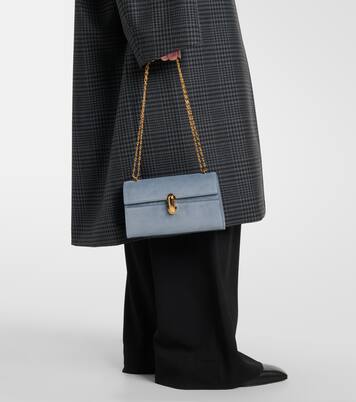 Symmetry Chain Mini suede crossbody bag | Savette