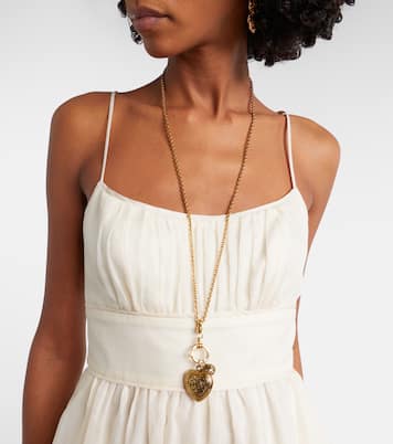 Como printed linen and silk midi dress | Zimmermann