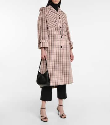 Checked virgin wool coat | Prada
