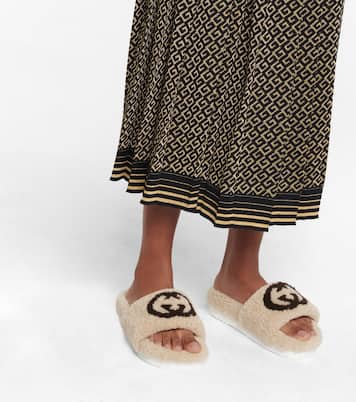 Interlocking G teddy slides | Gucci